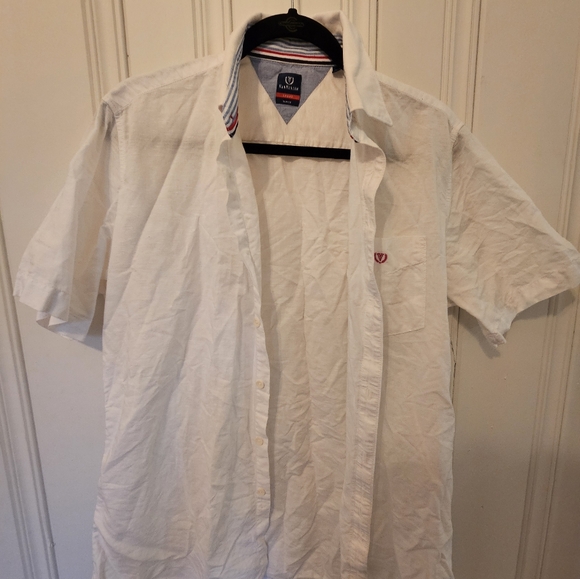 Used Medium Men's White VanHeusen Sport T-Shirt - Picture 2 of 16